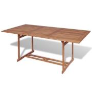 vidaXL Hagebord 180x90x75 cm heltre teak