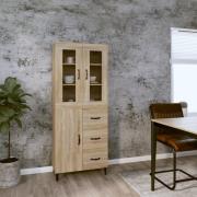 vidaXL Highboard sonoma eik 69,5x34x180 cm konstruert tre