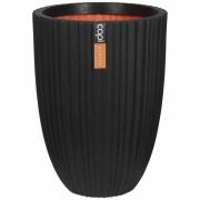 Capi Plantevase Urban Tube elegant lav 34x46 cm svart KBLT782