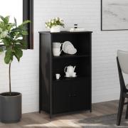 vidaXL Highboard svart 62x32x103,5 cm konstruert tre