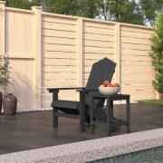 vidaXL Adirondack hagestol med bord HDPE antrasitt