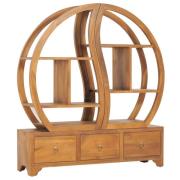 vidaXL Skap med yin yang hylle 100x26x112 cm heltre teak