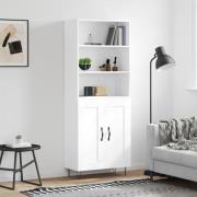 vidaXL Highboard hvit 69,5x34x180 cm konstruert tre