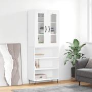 vidaXL Highboard hvit 69,5x34x180 cm konstruert tre