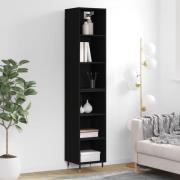 vidaXL Highboard svart 34,5x32,5x180 cm konstruert tre