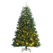 vidaXL Kunstig hengslet juletre 300 LED 180 cm