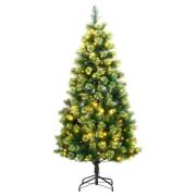 vidaXL Kunstig hengslet juletre 300 LED 180 cm