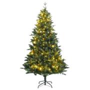 vidaXL Kunstig hengslet juletre med 150 LED 120 cm