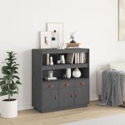 vidaXL Highboard grå 100x40x108,5 cm heltre furu