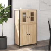 vidaXL Highboard sonoma eik 62x32x106,5 cm konstruert tre