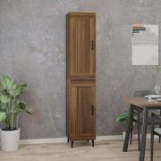 vidaXL Highboard brun eik 35x34x180 cm konstruert tre