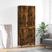 vidaXL Highboard røkt eik 69,5x34x180 cm konstruert tre