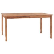 vidaXL Hagespisebord 150x90x75 cm heltre teak