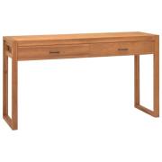 vidaXL Skrivebord med 2 skuffer 140x40x75 cm teak