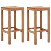 vidaXL Barkrakker 2 stk heltre teak