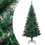 vidaXL Kunstig juletre med iriserende tupper grønn 150 cm PVC