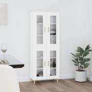 vidaXL Highboard hvit 69,5x34x180 cm konstruert tre