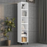 vidaXL Highboard hvit 34,5x32,5x180 cm konstruert tre