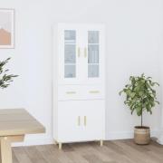 vidaXL Highboard hvit 69,5x34x180 cm konstruert tre