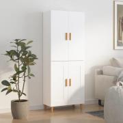 vidaXL Highboard hvit 70x34x180 cm konstruert tre