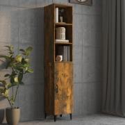 vidaXL Highboard røkt eik 34,5x34x180 cm konstruert tre