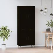 vidaXL Highboard svart konstruert tre