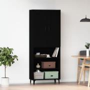 vidaXL Highboard svart konstruert tre