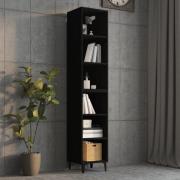 vidaXL Highboard svart 34,5x32,5x180 cm konstruert tre