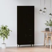 vidaXL Highboard svart konstruert tre