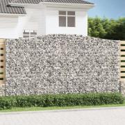 vidaXL Gabionkurver buede 5 stk 400x30x220/240 cm galvanisert jern