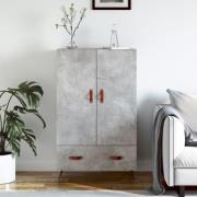 vidaXL Highboard betonggrå 69,5x31x115 cm konstruert tre