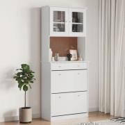 vidaXL Highboard ALTA hvit 77x35x188 cm heltre furu