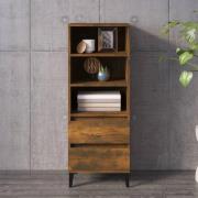 vidaXL Highboard røkt eik 40x36x110 cm konstruert tre