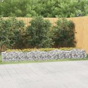 vidaXL Buet gabion høybed 400x50x50 cm galvanisert jern