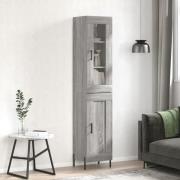 vidaXL Highboard grå sonoma 34,5x34x180 cm konstruert tre