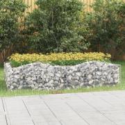 vidaXL Buet gabion høybed 200x100x50 cm galvanisert jern