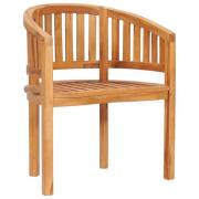 vidaXL Stol bananformet heltre teak