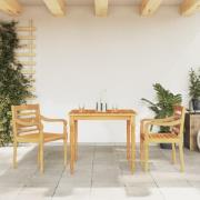 vidaXL Hagespisegruppe 3 deler heltre teak