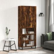 vidaXL Highboard røkt eik 69,5x34x180 cm konstruert tre