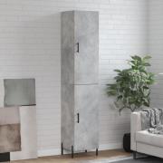 vidaXL Highboard betonggrå 34,5x34x180 cm konstruert tre