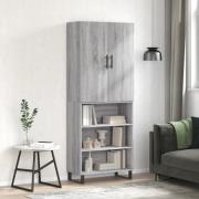 vidaXL Highboard grå sonoma 69,5x34x180 cm konstruert tre