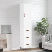 vidaXL Highboard hvit 34,5x34x180 cm konstruert tre