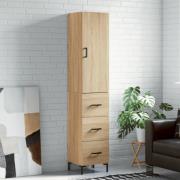 vidaXL Highboard sonoma eik 34,5x34x180 cm konstruert tre