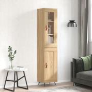 vidaXL Highboard sonoma eik 34,5x34x180 cm konstruert tre