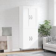 vidaXL Highboard hvit 69,5x34x180 cm konstruert tre