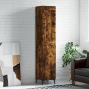 vidaXL Highboard røkt eik 34,5x34x180 cm konstruert tre