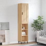 vidaXL Highboard sonoma eik 34,5x34x180 cm konstruert tre