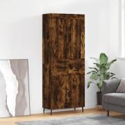 vidaXL Highboard røkt eik 69,5x34x180 cm konstruert tre