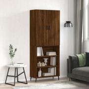 vidaXL Highboard brun eik 69,5x34x180 cm konstruert tre