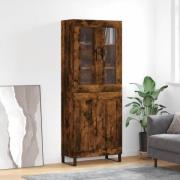 vidaXL Highboard røkt eik 69,5x34x180 cm konstruert tre